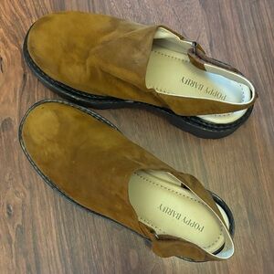 Poppy Barley The Lug Mule Cinnamon Suede